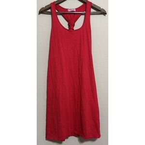 Michael Stars Women's Small (OSFM) Red Dress Racer Back Jersey Cotton